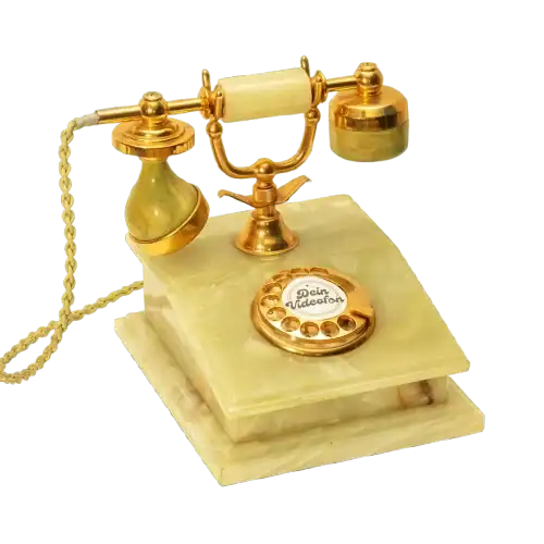 Audio-Gästebuch Findling aus echtem Marmor – hochwertiges Gästetelefon für Hochzeiten und Events, edles Design, einzigartiges Erinnerungsstück